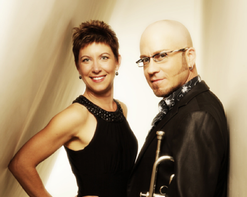 Stephanie Mara (piano) and Guy Few (trumpet)